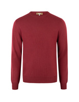 Tröja Rundhals Cashmere Vinröd