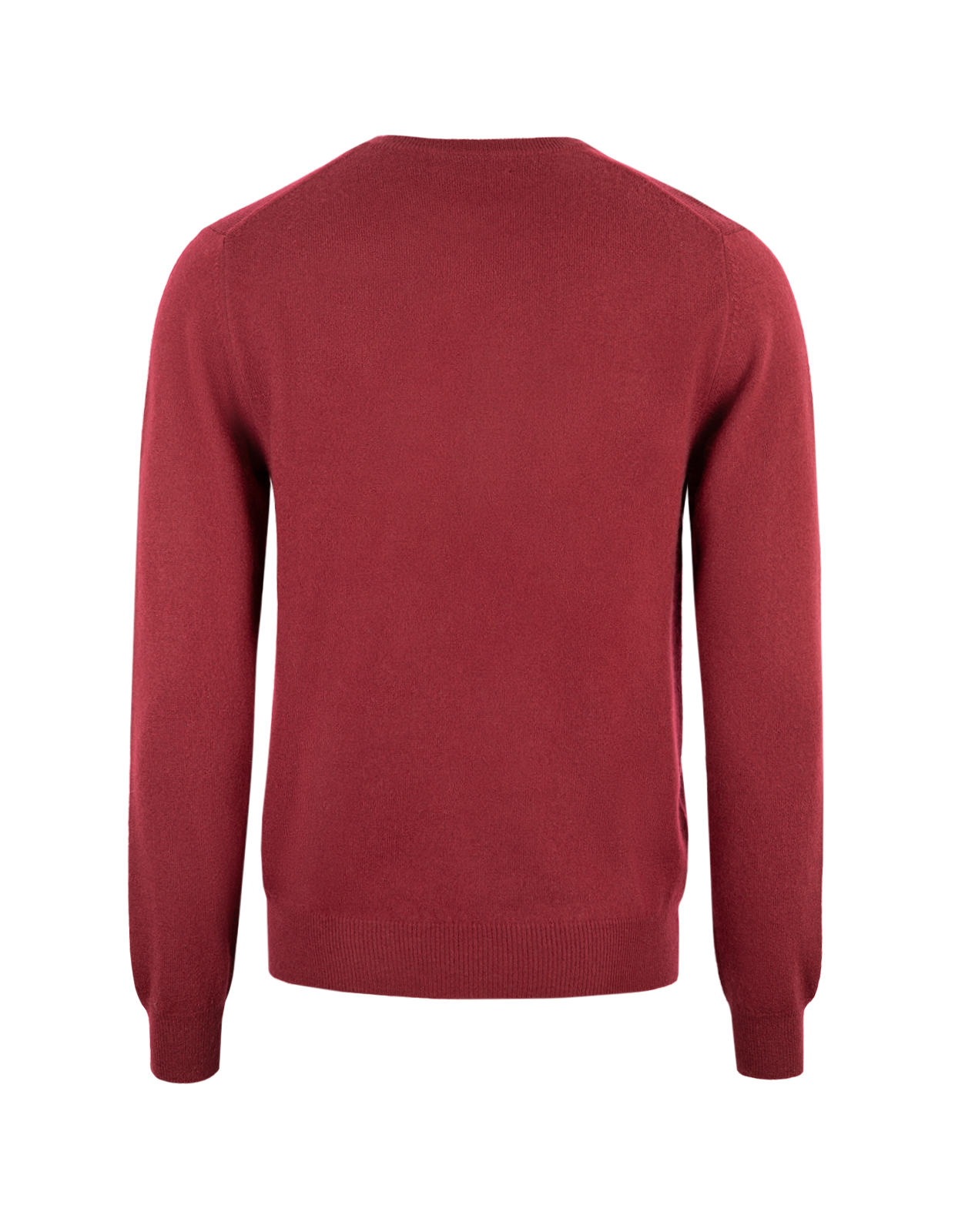 Tröja Rundhals Cashmere Vinröd