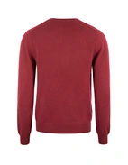 Tröja Rundhals Cashmere Vinröd