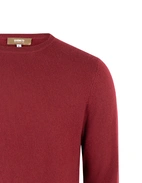 Tröja Rundhals Cashmere Vinröd