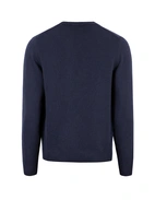 Tröja Rundhals Ull/Cashmere Mörkblå