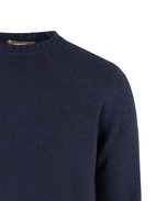 Tröja Rundhals Ull/Cashmere Mörkblå