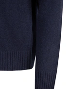 Tröja Rundhals Ull/Cashmere Mörkblå