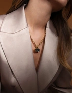 Lydia Halsband Guld/Svart