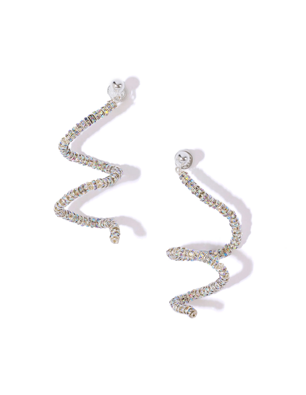 Skinny Viper Earrings Silver