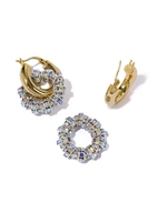 Les Creoles Petite Guld/Silver One Size