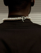 Fat Diamond Halsband Silver One Size