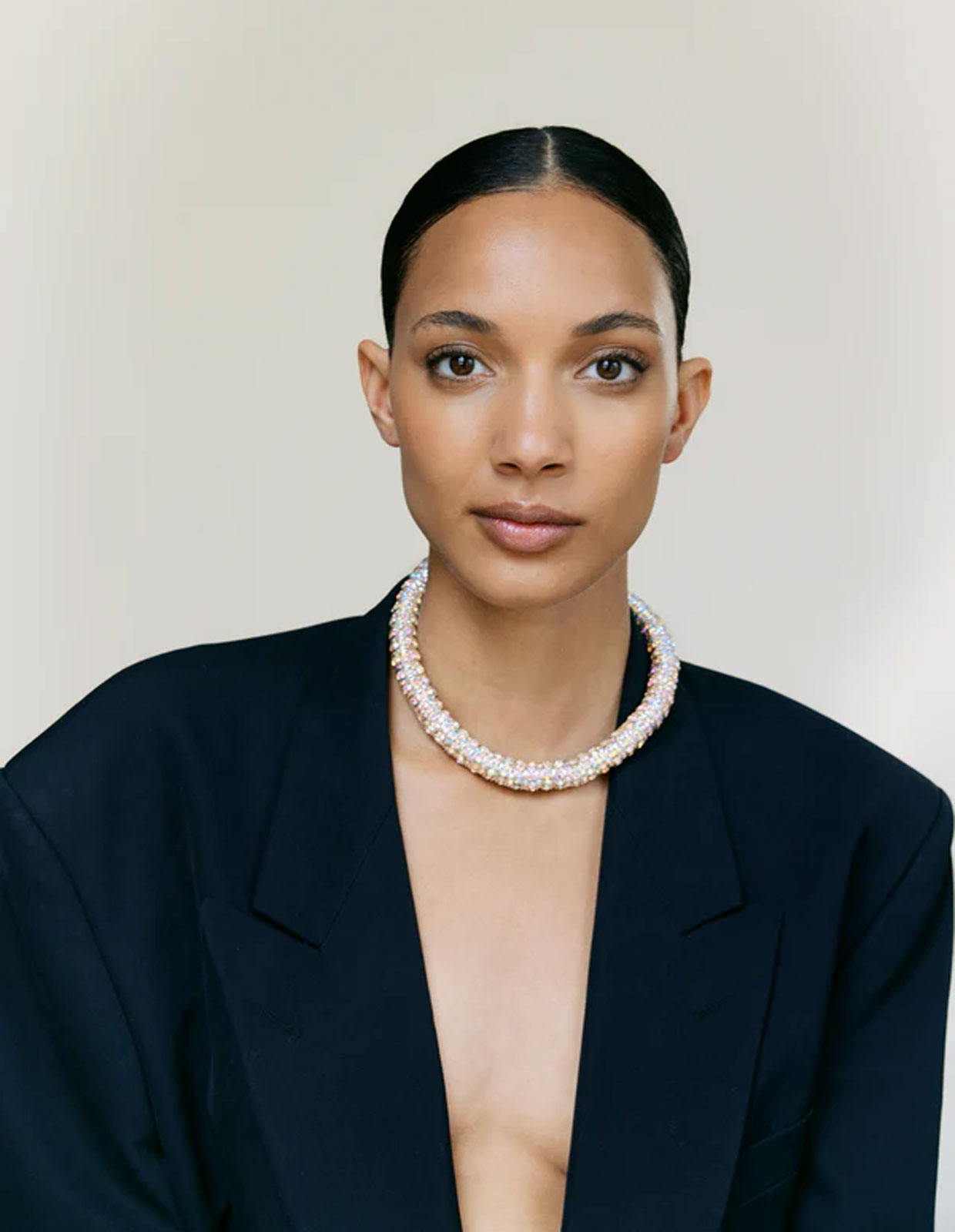 Fat Diamond Halsband Silver One Size