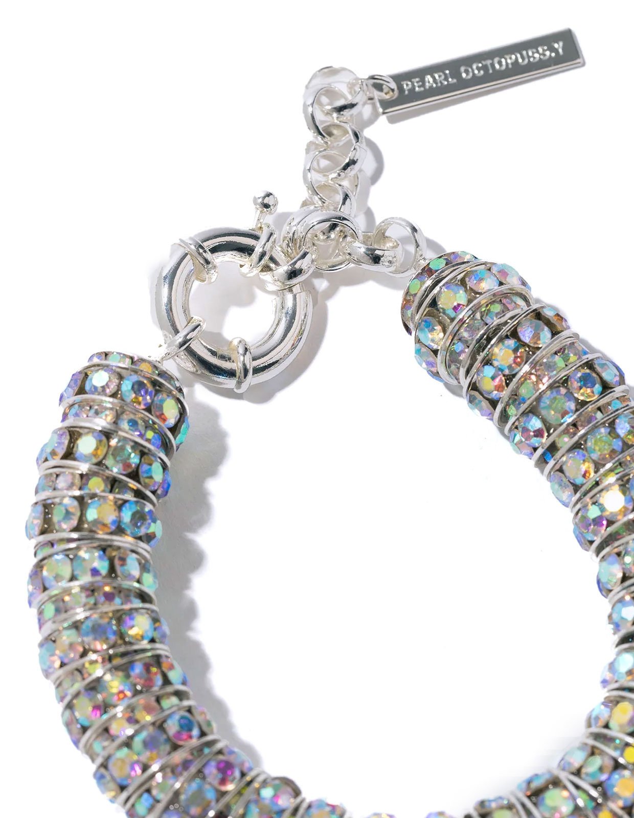 Fat Diamond Armband Silver One Size