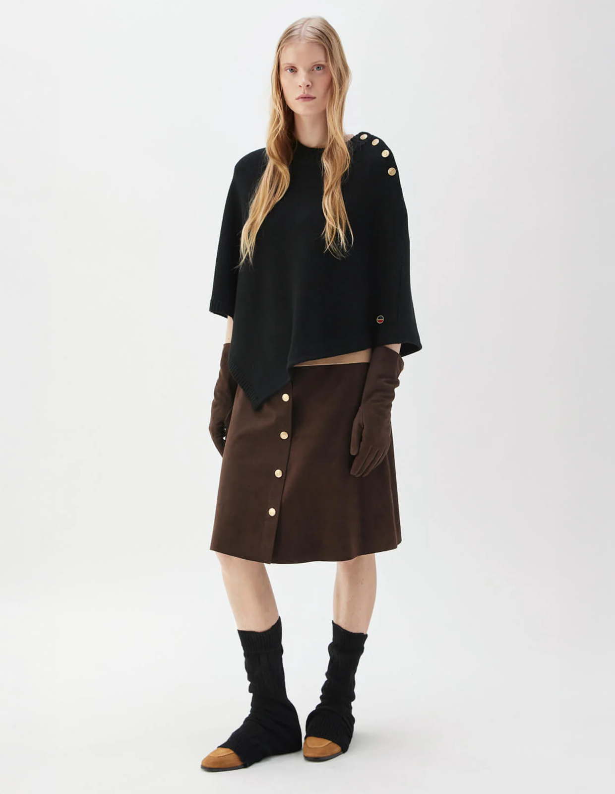 Randy Poncho Svart One Size