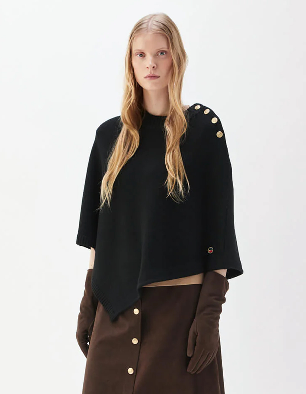 Randy Poncho Svart One Size