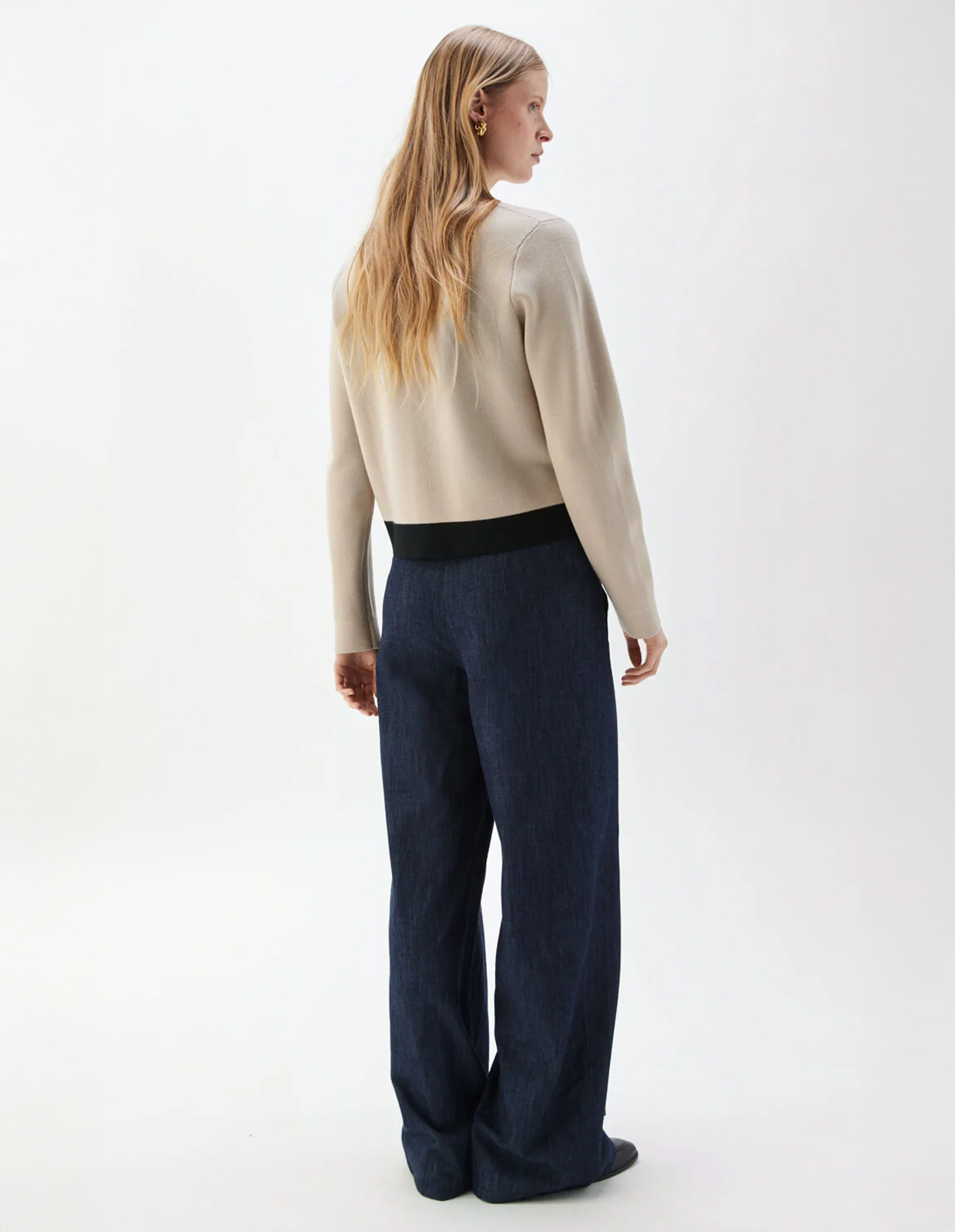 Aria Cardigan Beige/Svart