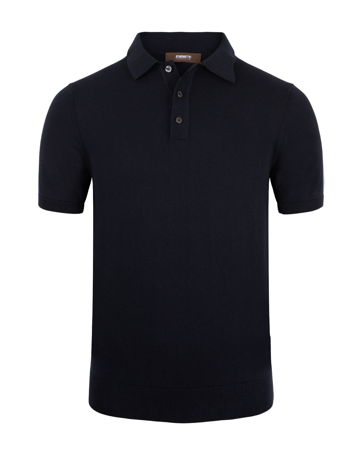 Polo Shirt Knitted Cotton Blue Navy