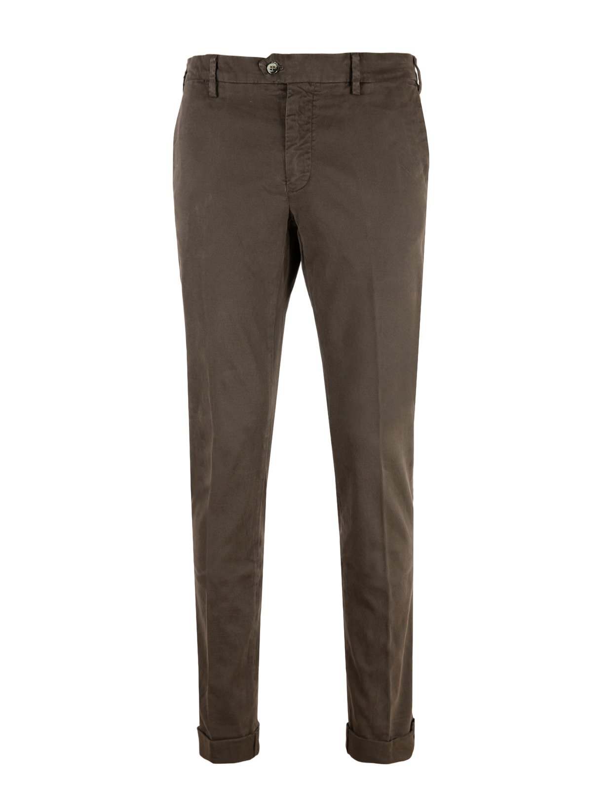 New York Chinos Bomullsgabardin Stretch Mörkbrun