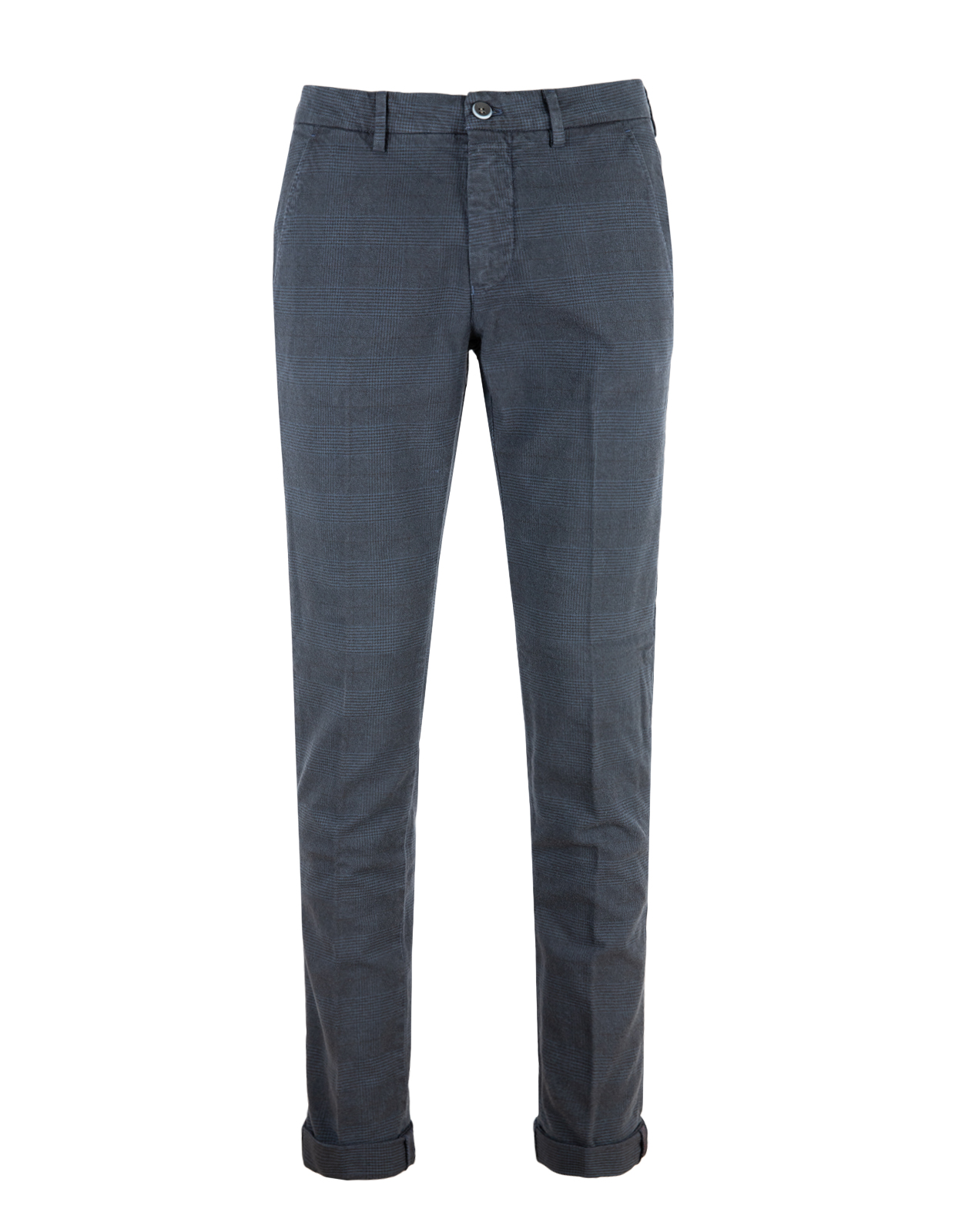 Torino Chinos Bomullsstretch Glencheck Navy