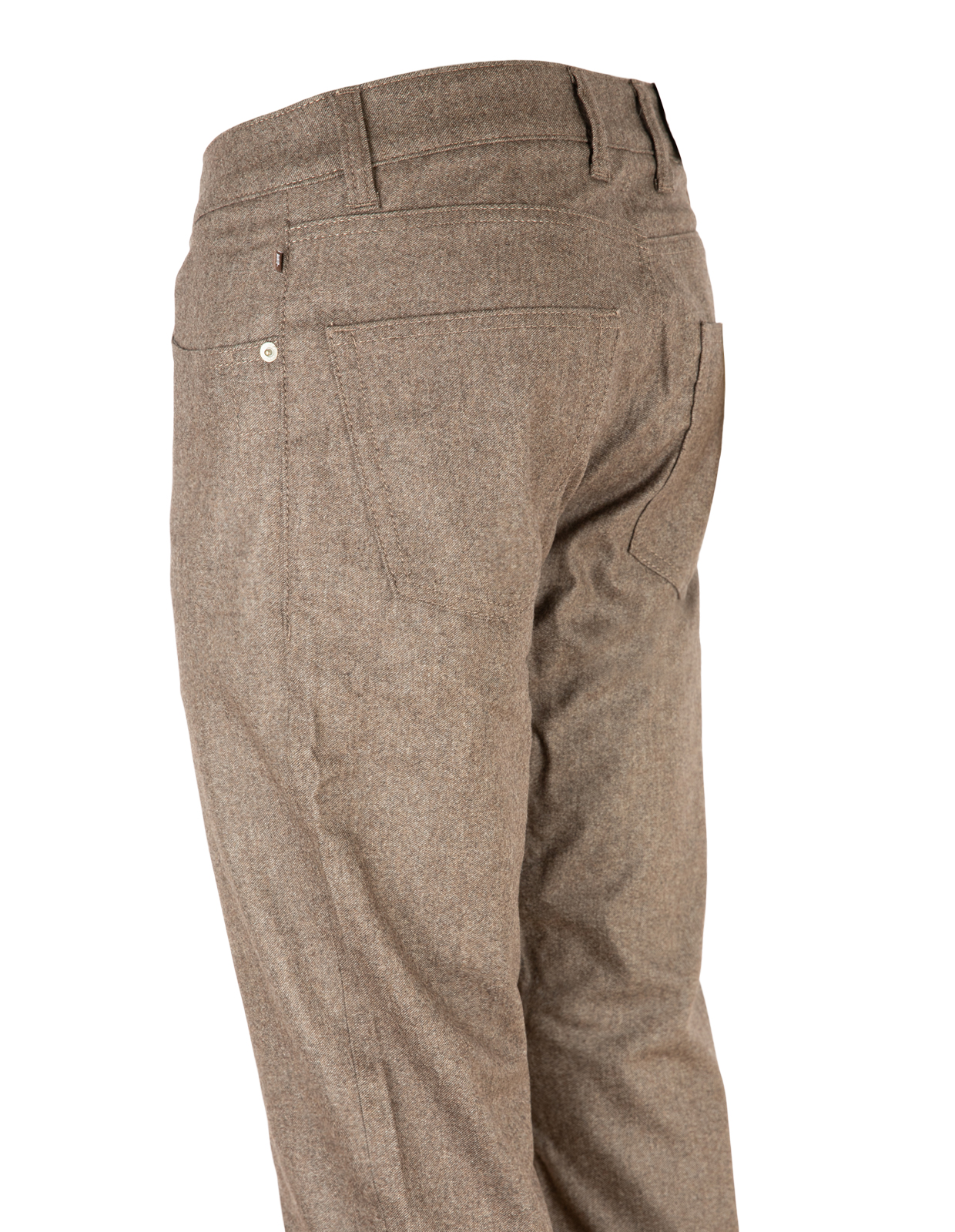 5-ficksbyxa Dalsasso Ull Cashmere Brun