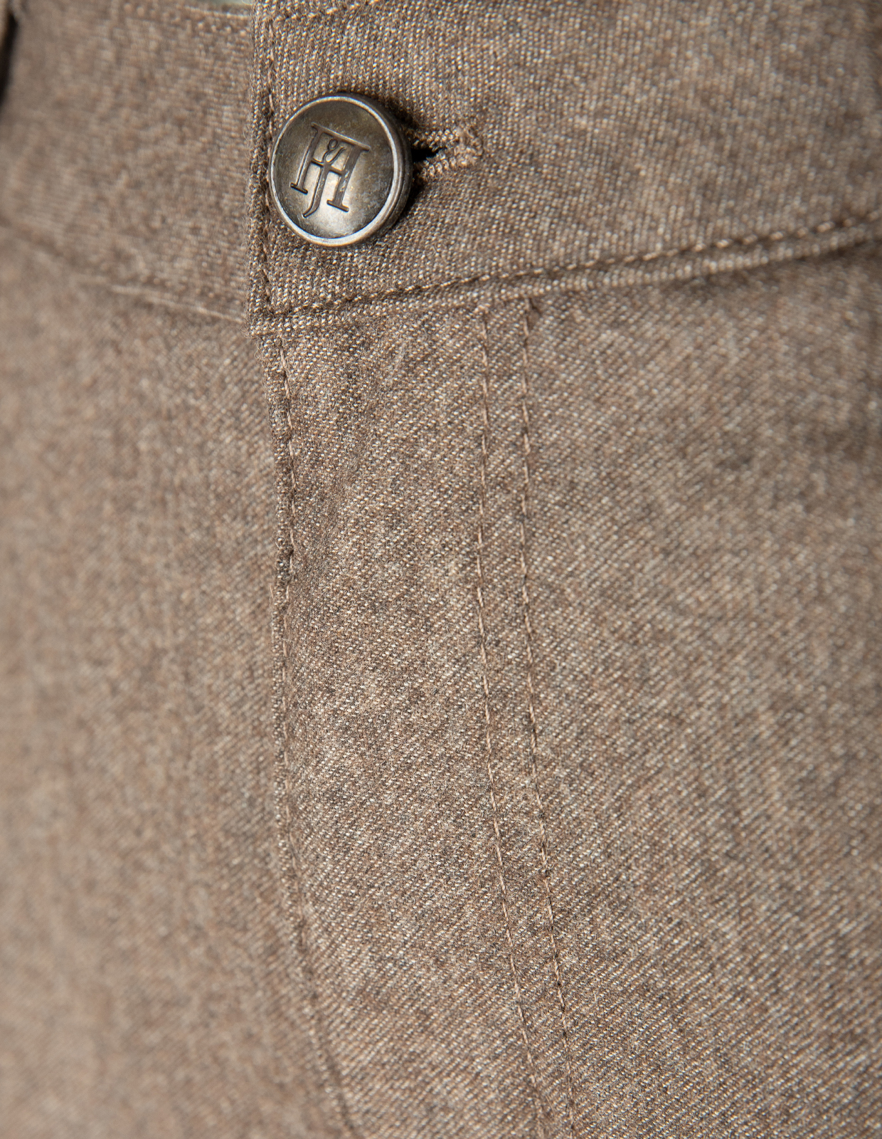 5-ficksbyxa Dalsasso Ull Cashmere Brun