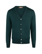 Cardigan Merinoull Mörkgrön 3XL