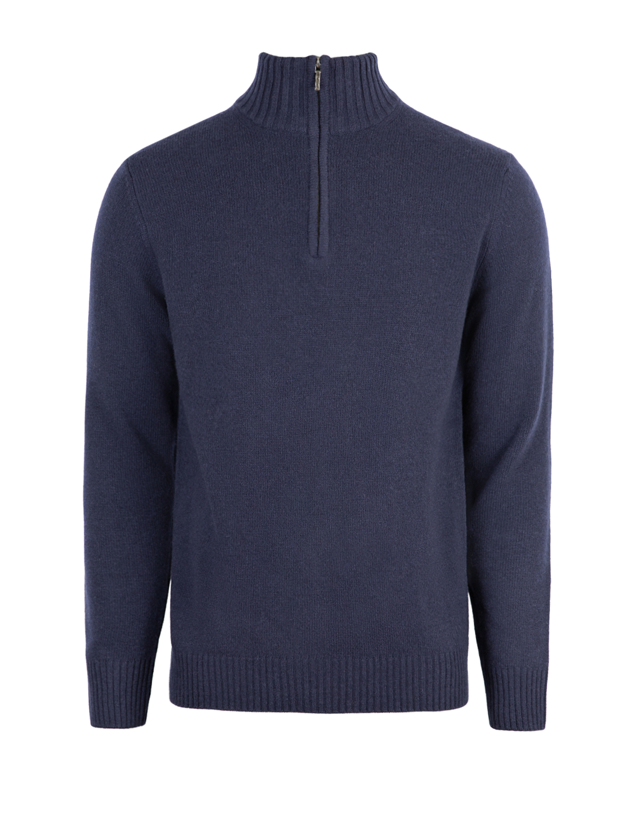 Zip-tröja Ull/Cashmere Navy
