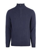 Zip-tröja Ull/Cashmere Navy
