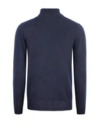 Zip-tröja Ull/Cashmere Navy