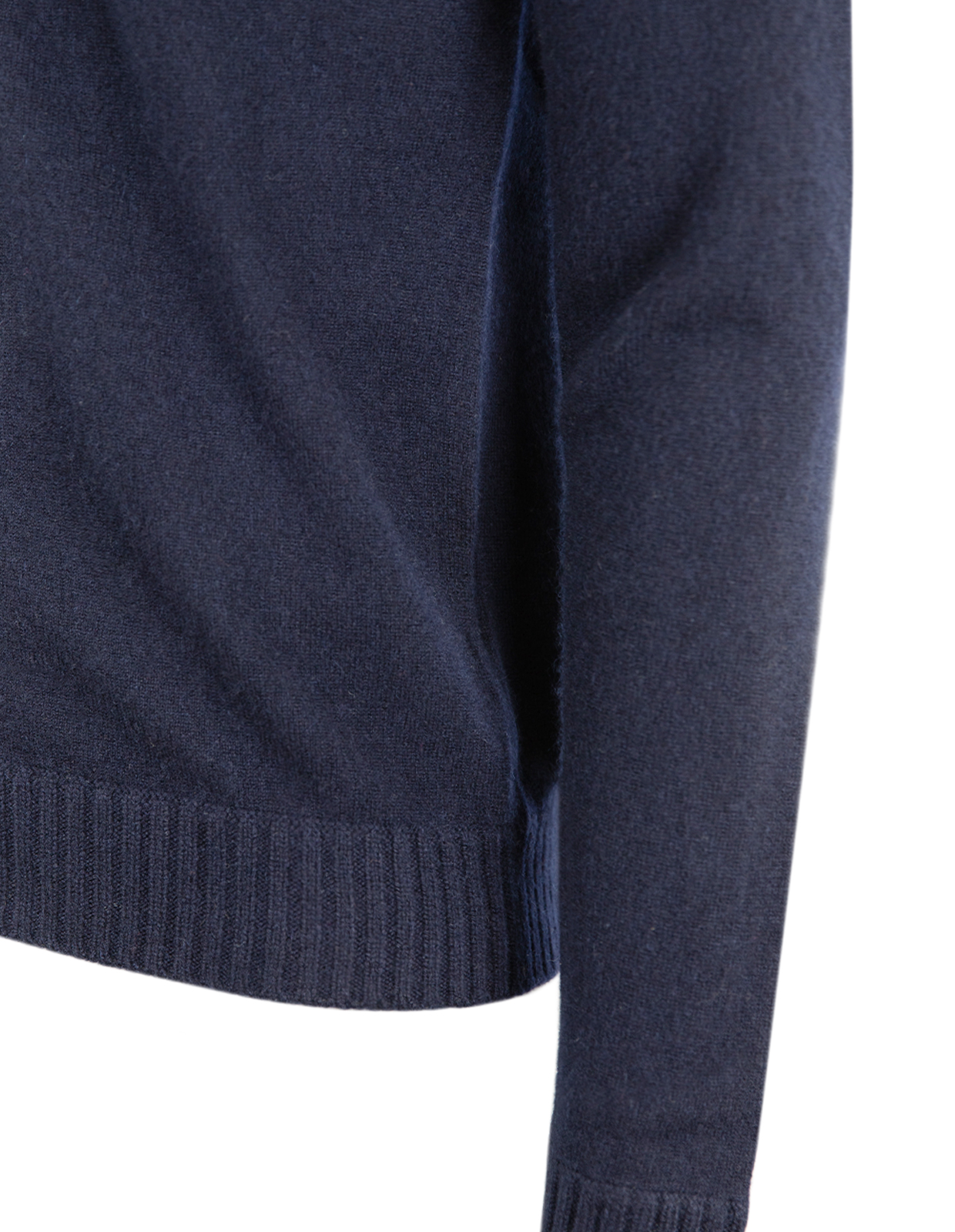 Zip-tröja Ull/Cashmere Navy