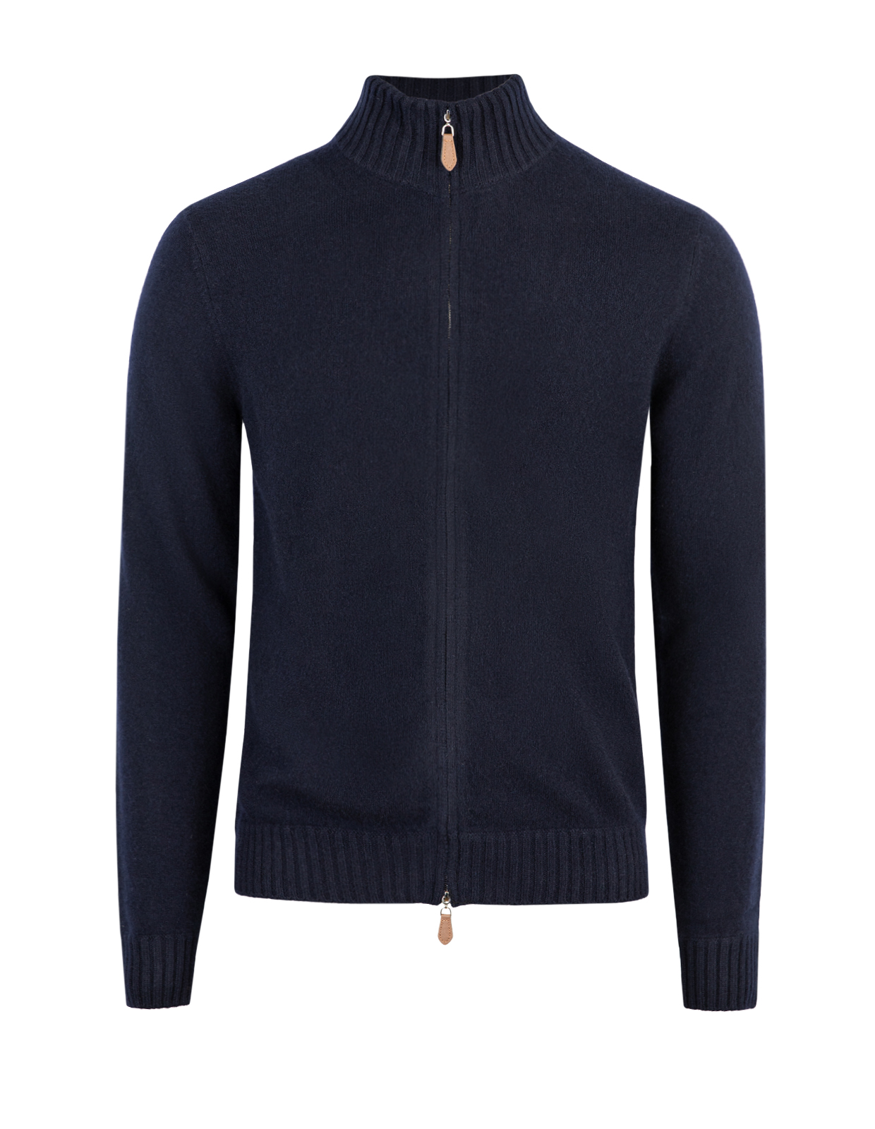 Zip Cardigan Cashmere Marinblå