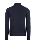 Zip Cardigan Cashmere Marinblå
