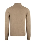 Zip Cardigan Cashmere Melerad Beige