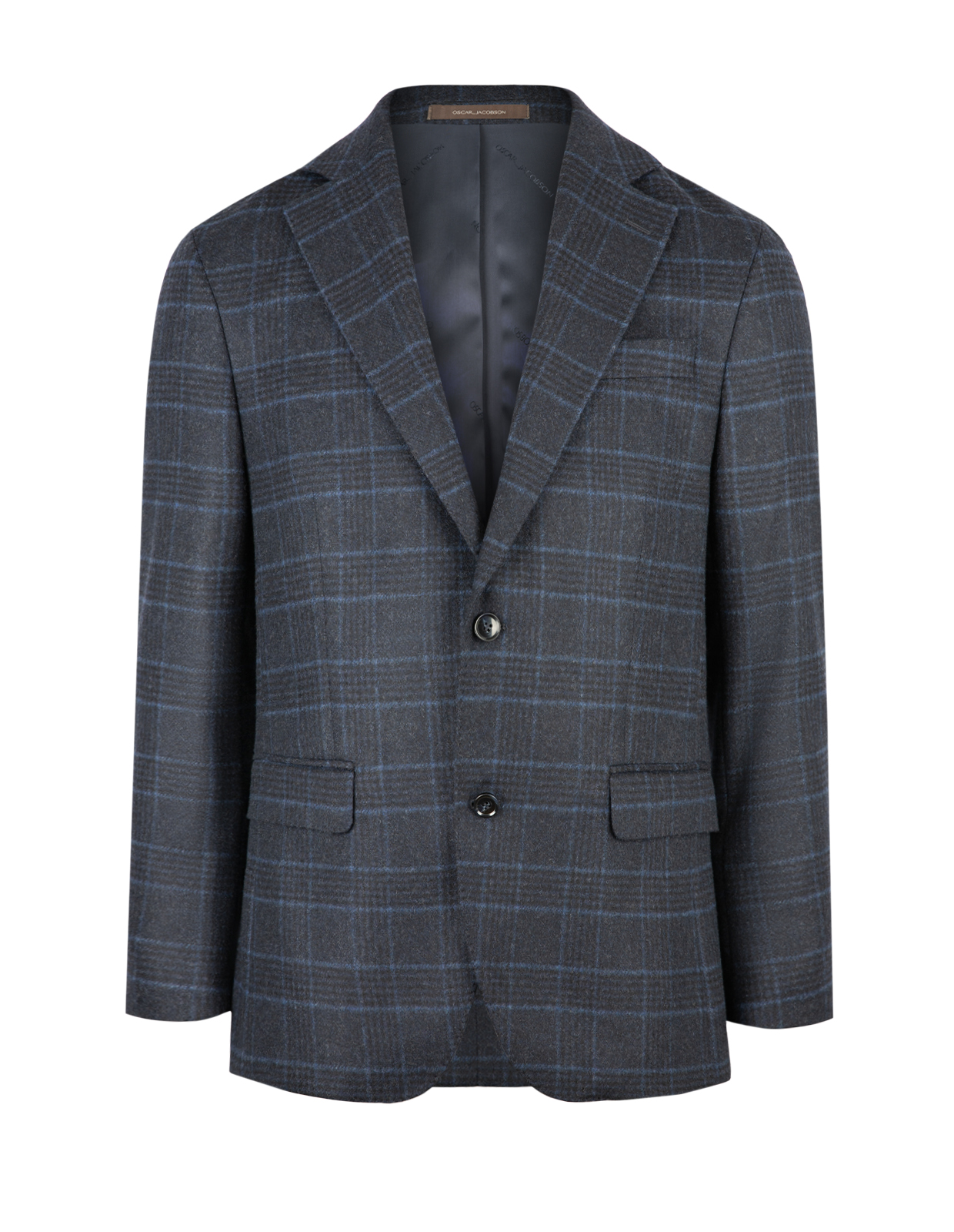 Fogerty Kavaj Ull Rutig Navy