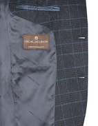 Fogerty Kavaj Ull Rutig Navy 56