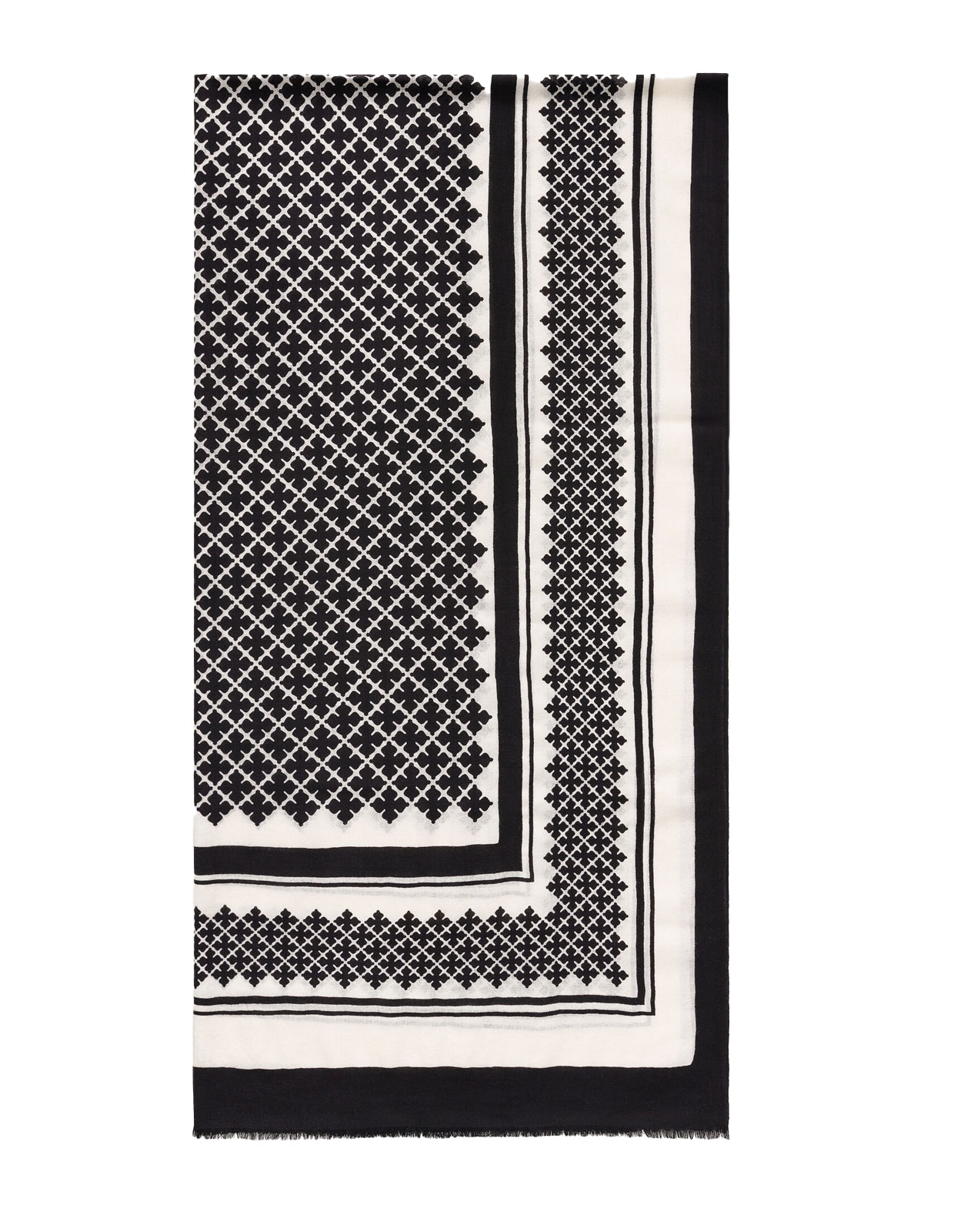 Julee Scarf Ull Svart One Size