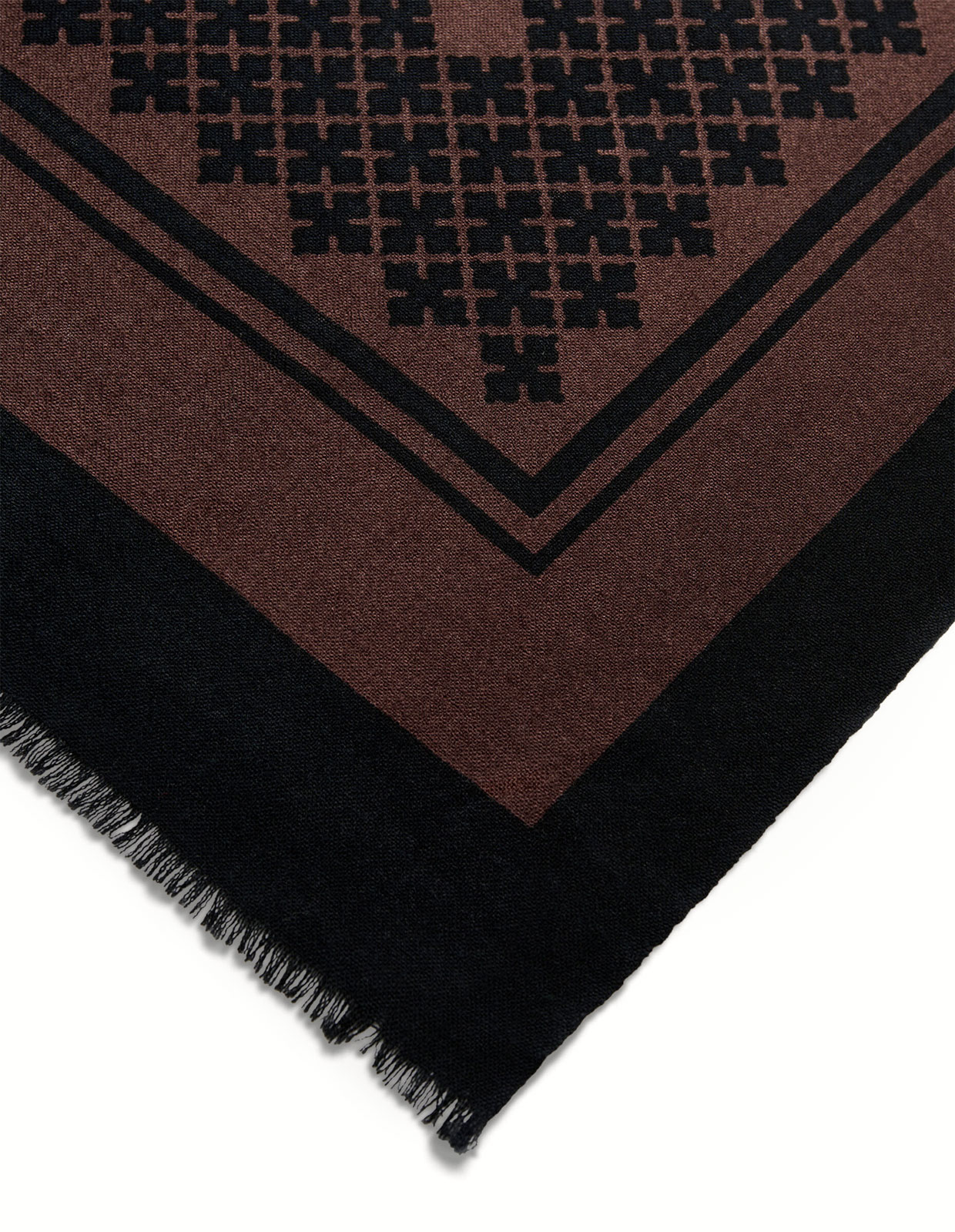 Julee Scarf Ull Mörkbrun One Size