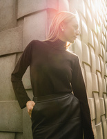 Polotröja Merinoull Brun