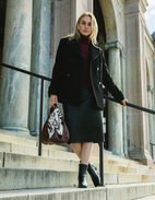 Scarf Siden Vinröd One Size