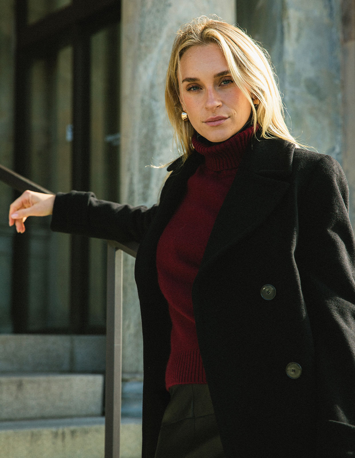 Peacoat Ull/Cashmere Svart