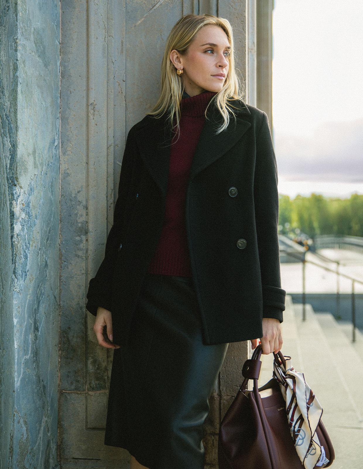 Peacoat Ull/Cashmere Svart