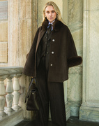 Damini Cape Lammull Mörkbrun One Size