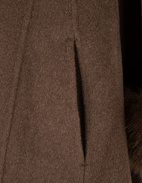 Damini Cape Lammull Mörkbrun One Size