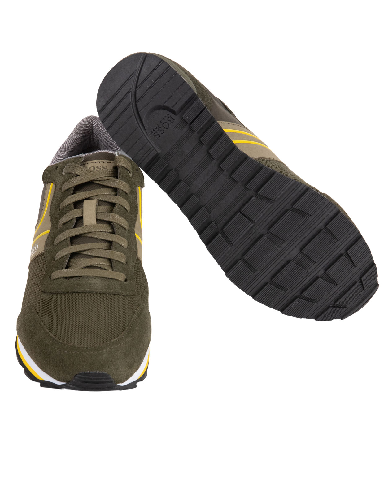 Running Style Trainers Suede Mesh Open Green Stl 42