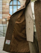Mac Raglan Rock Harris Tweed Brun