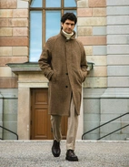 Mac Raglan Rock Harris Tweed Brun