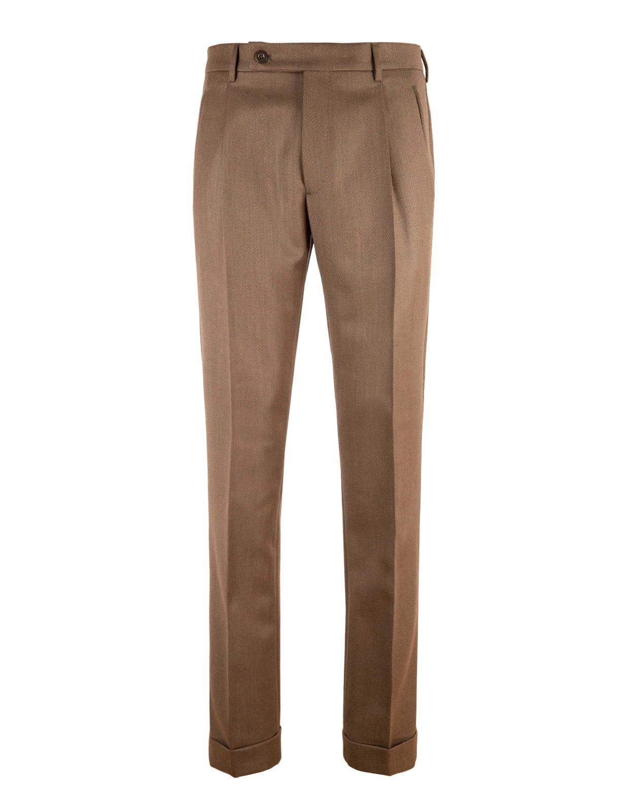 Retro Theca Pleated Trouser Covert Wool Gråbeige