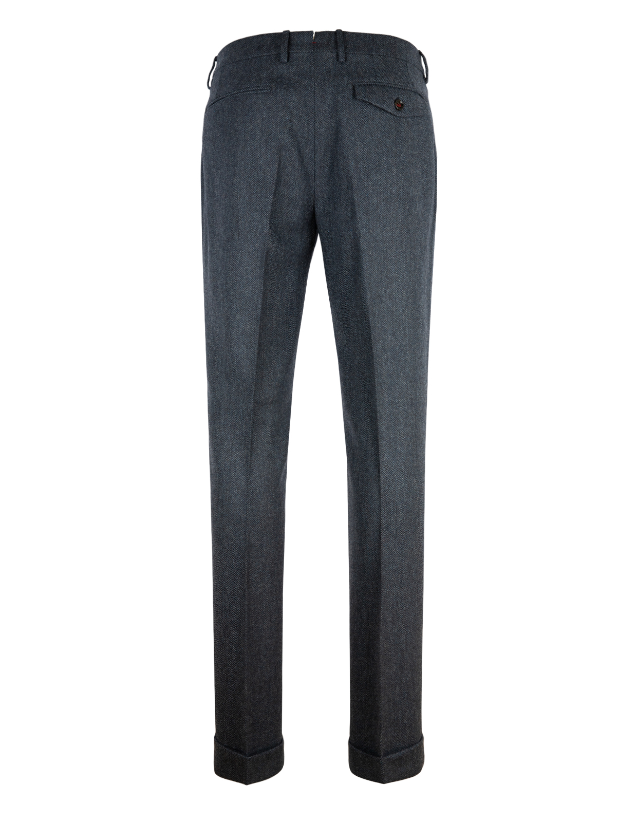 Retro Theca 2P Byxa Tweed Fiskbensmönster Blå