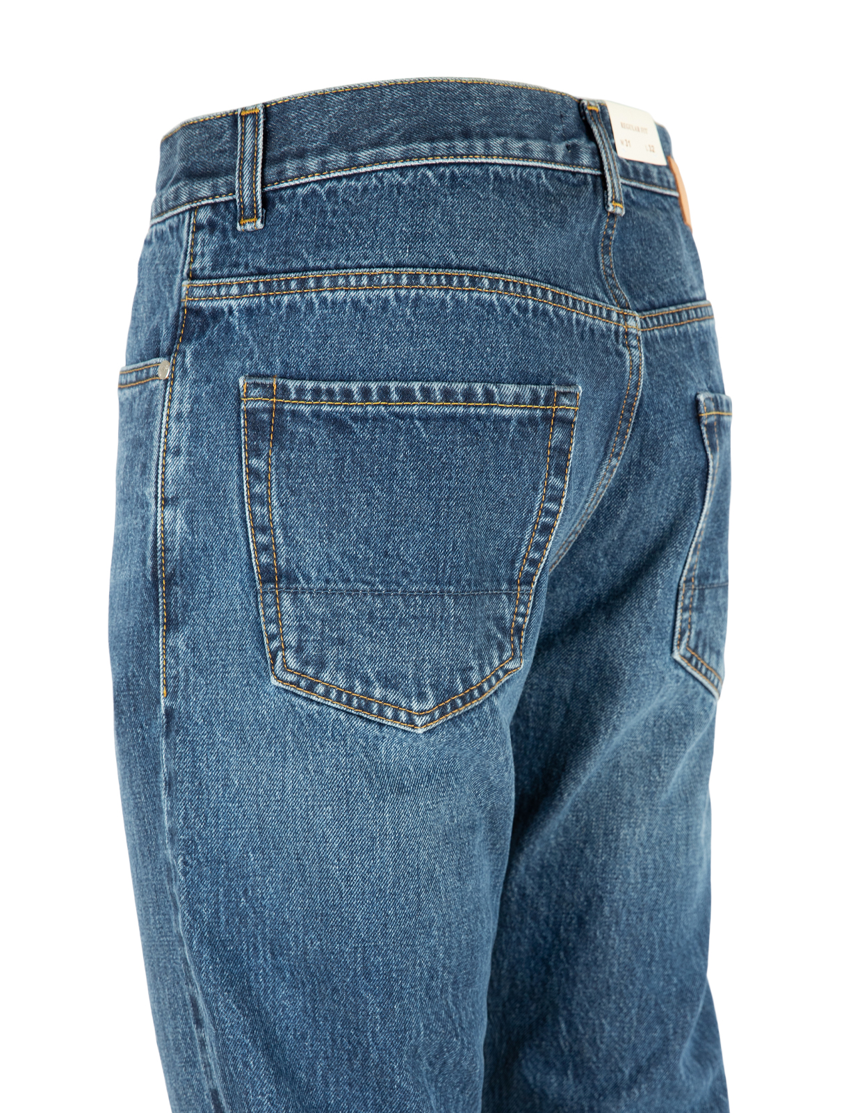 Davide Regular Jeans Mellanblå 34"