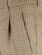 Retro 1PL Byxa Ull Hundtandsmönster Beige 54