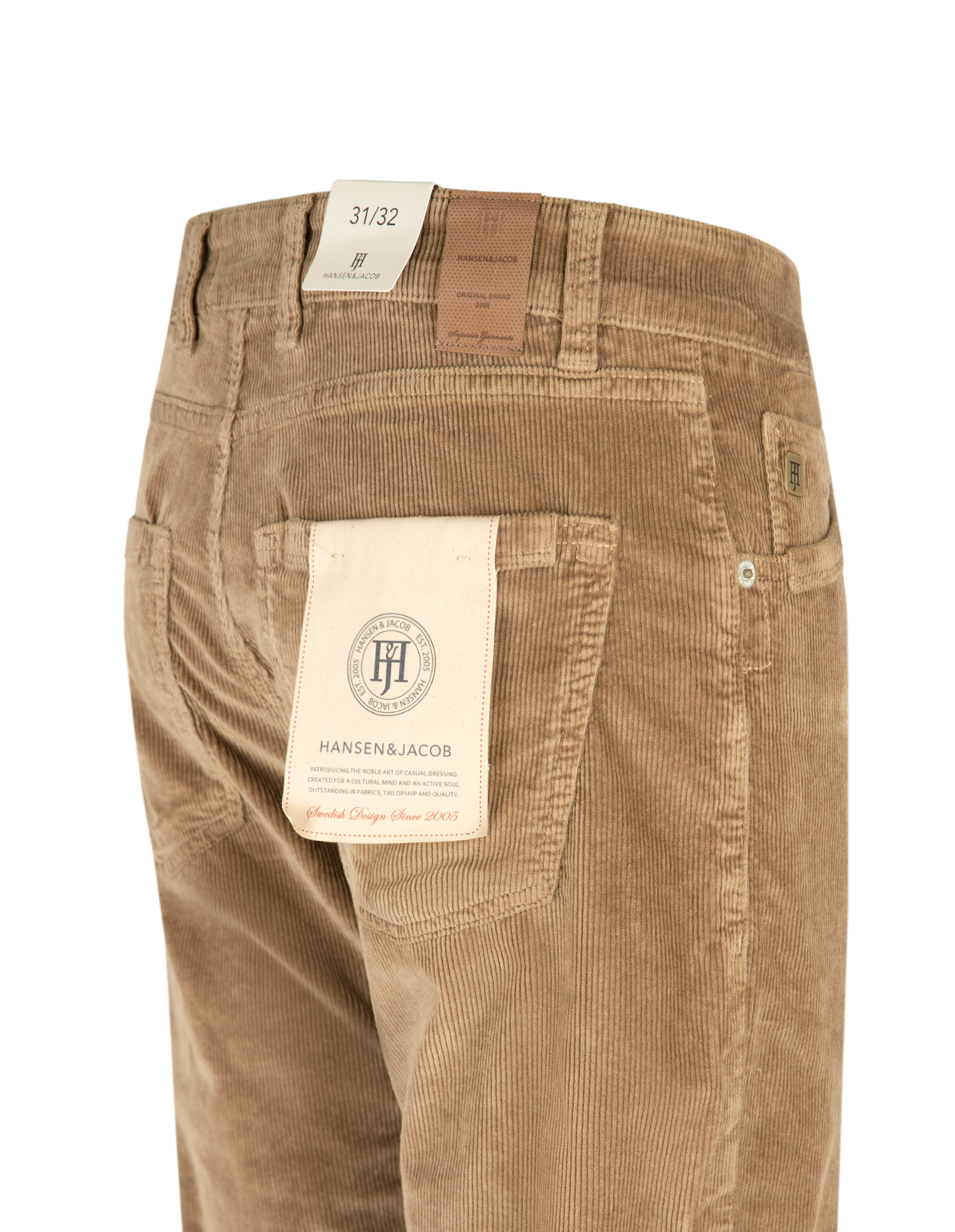 5-ficksbyxa Cut'n Sew Soft Cord Manchester Beige 36"30