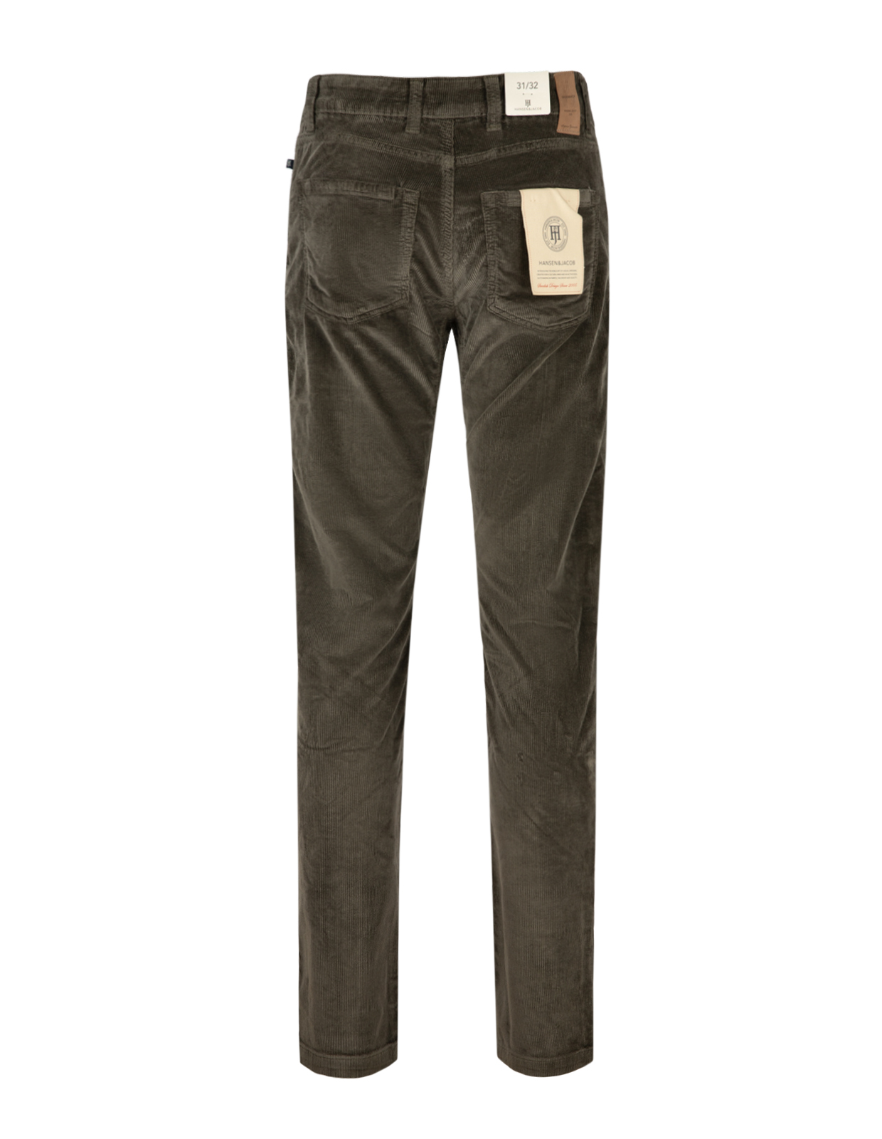 5-ficksbyxa Cut'n Sew Soft Cord Manchester Mörkgrön