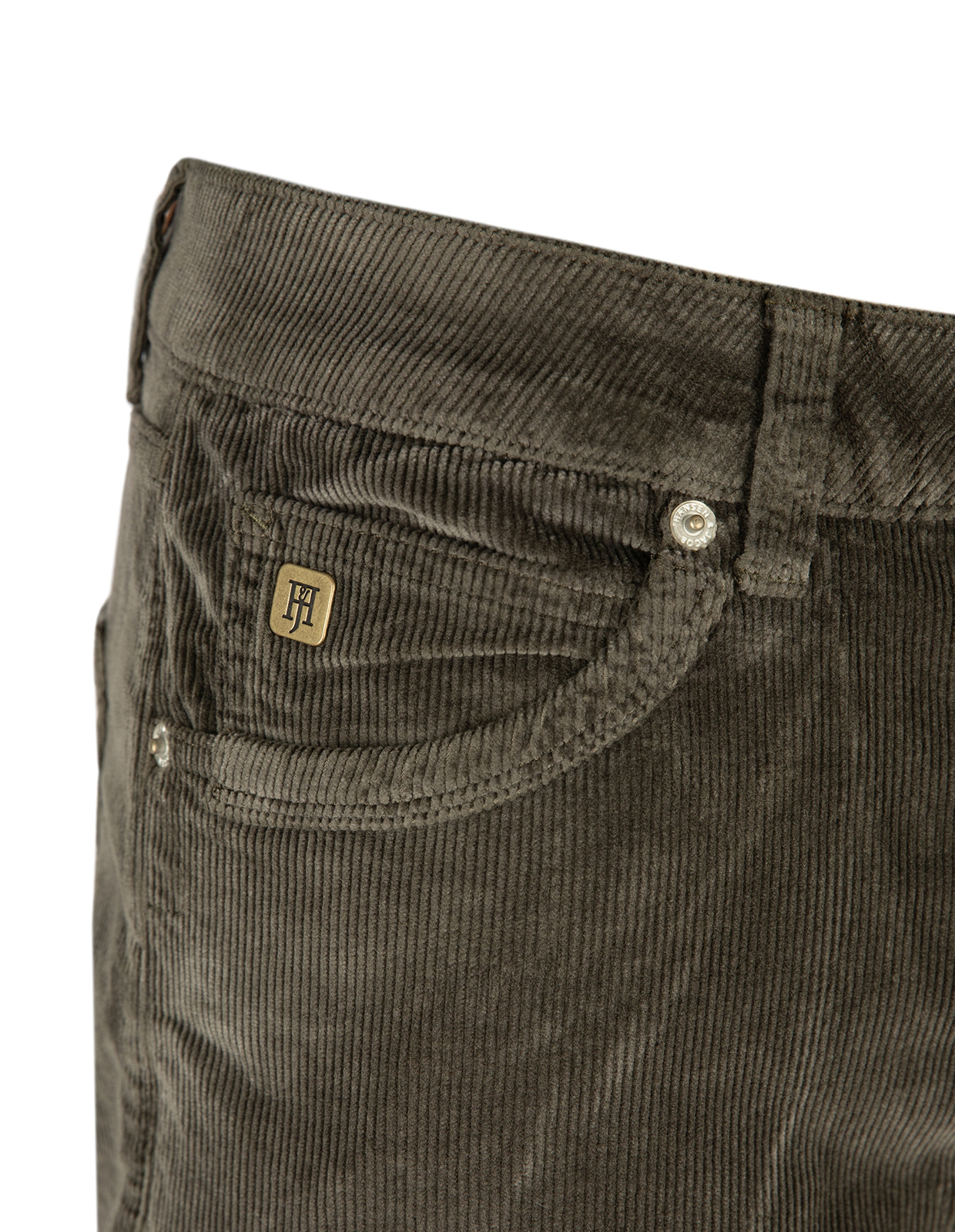 5-ficksbyxa Cut'n Sew Soft Cord Manchester Mörkgrön 32"34