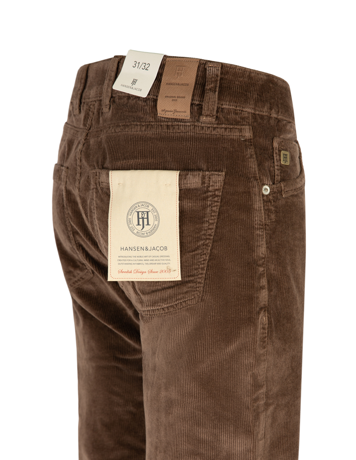 5-ficksbyxa Cut'n Sew Soft Cord Manchester Ljusbrun 32"32